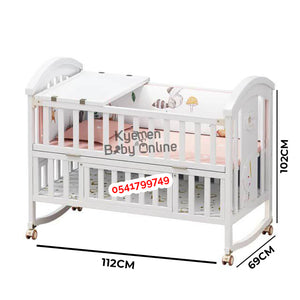 Baby Wooden White Cot (Sweet Dreams 520)Baby Bed/Baby Crib - Kyemen Baby Online