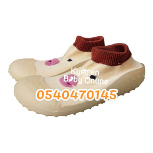 Baby Boy Silicone Sandals/ Shoe (Silicone Shoe) Cream - Kyemen Baby Online