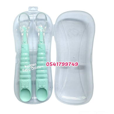 Baby Silicone Spoon With Case - Kyemen Baby Online