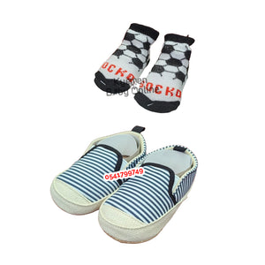 Baby Boy Shoe And Socks. (Miyuebb). - Kyemen Baby Online