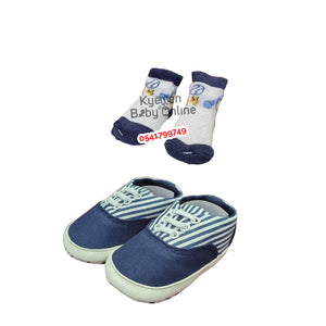 Baby Boy Shoe And Socks. (Miyuebb). - Kyemen Baby Online