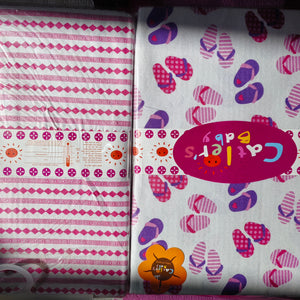 2 In 1 Coloured Cot Sheet / Receiving Blanket (140cm * 100cm)