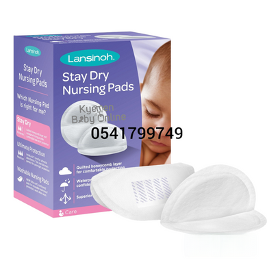 Disposable Breast Pads (Lansinoh Stay Dry) 60pcs - Kyemen Baby Online