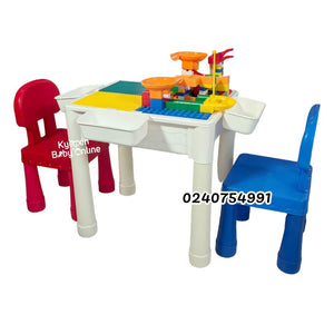 7 In 1 Multi-Functional Block Table / Kids Table / Table And Chair 18months+ [JM 815-3]