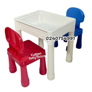 7 In 1 Multi-Functional Block Table / Kids Table / Table And Chair 18months+ [JM 815-3]