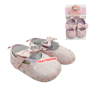 Baby Girl Shoe With Headband (Miyuebb)