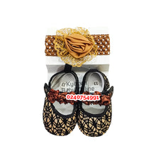 Load image into Gallery viewer, Baby Girl Shoe With Headband (Miyuebb) - Kyemen Baby Online
