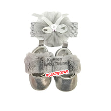 Load image into Gallery viewer, Baby Girl Shoe With Headband (Miyuebb) - Kyemen Baby Online
