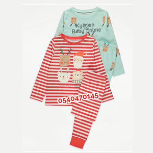 Baby Pyjamas Long Sleeved And Legged / Sleep Wear 2pcs (George Baby)