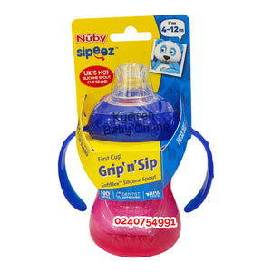 Nuby Grip 'n' Sip Sippy Cup Bottle (240ml) 6-12m Sipeez