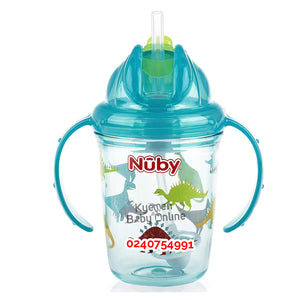 Nuby Flip 'n' Sip Sippy Cup Bottle With Straw (240ml) 6-12m