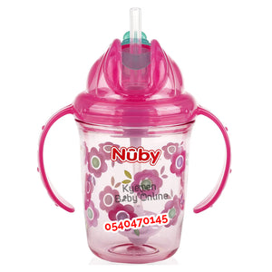 Nuby Flip 'n' Sip Sippy Cup Bottle With Straw (240ml) 6-12m