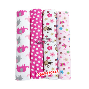 4 In 1 Coloured Cot Sheet / Receiving Blanket Kolaco (75cm * 75cm)