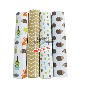 4 In 1 Coloured Cot Sheet / Receiving Blanket Kolaco (75cm * 75cm)