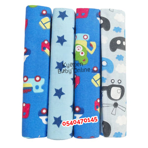 4 In 1 Coloured Cot Sheet / Receiving Blanket Kolaco (75cm * 75cm)