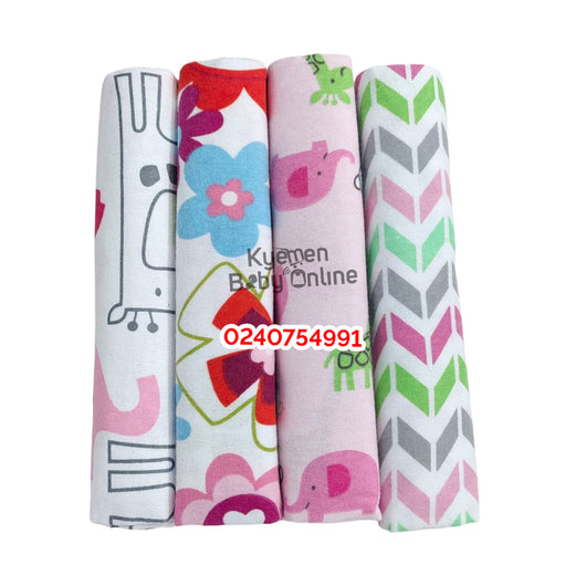 4 In 1 Coloured Cot Sheet / Receiving Blanket Kolaco (75cm * 75cm)