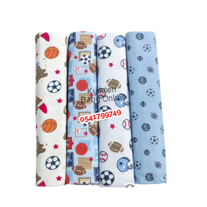 4 In 1 Coloured Cot Sheet / Receiving Blanket Kolaco (75cm * 75cm)