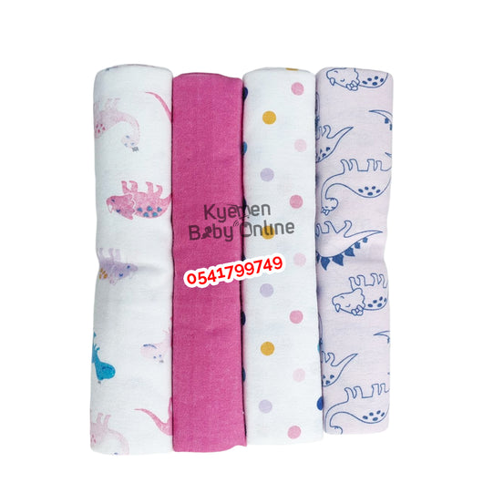 4 In 1 Coloured Cot Sheet / Receiving Blanket Kolaco (75cm * 75cm)