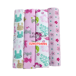 4 In 1 Coloured Cot Sheet / Receiving Blanket Kolaco (75cm * 75cm)