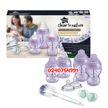 Load image into Gallery viewer, Tommee Tippee Advanced Anti-Colic Bottle Set With Heat Sensor (4 In 1) Closer To Nature - Kyemen Baby Online
