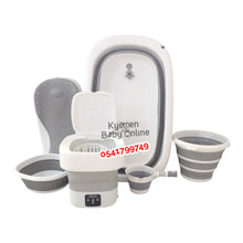 Load image into Gallery viewer, Baby Foldable Bath Tub Set With Mini Washing Machine - Kyemen Baby Online

