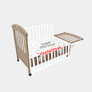 2 In 1 Baby Wooden Cot 619 Baby Bed / Baby Crib [Showroom Display]