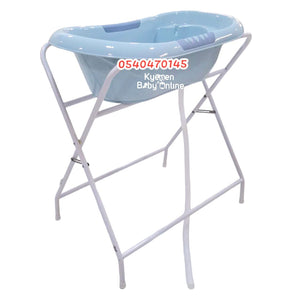 Baby Bath Set (Simple Bath Set With Metal Stand And Cushion Bather)