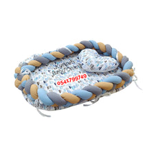 Load image into Gallery viewer, Baby Bed (Baby Lounger / Portable Infant Co Sleeper Bassinet With Spiral Bumper / Baby Nest) - Kyemen Baby Online
