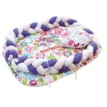 Load image into Gallery viewer, Baby Bed (Baby Lounger / Portable Infant Co Sleeper Bassinet With Spiral Bumper / Baby Nest) - Kyemen Baby Online

