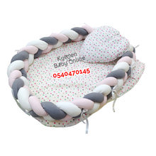 Load image into Gallery viewer, Baby Bed (Baby Lounger / Portable Infant Co Sleeper Bassinet With Spiral Bumper / Baby Nest) - Kyemen Baby Online
