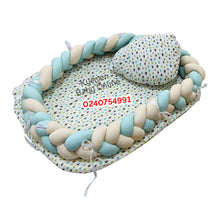 Load image into Gallery viewer, Baby Bed (Baby Lounger / Portable Infant Co Sleeper Bassinet With Spiral Bumper / Baby Nest) - Kyemen Baby Online
