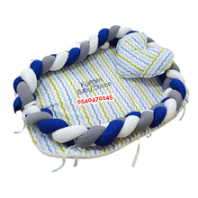 Load image into Gallery viewer, Baby Bed (Baby Lounger / Portable Infant Co Sleeper Bassinet With Spiral Bumper / Baby Nest) - Kyemen Baby Online
