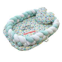 Load image into Gallery viewer, Baby Bed (Baby Lounger / Portable Infant Co Sleeper Bassinet With Spiral Bumper / Baby Nest) - Kyemen Baby Online
