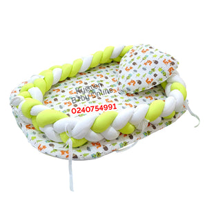 Baby Bed (Baby Lounger / Portable Infant Co Sleeper Bassinet With Spiral Bumper / Baby Nest)