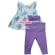 Load image into Gallery viewer, Baby Girl Top with Pants and Headband(Starting Out) Purple
