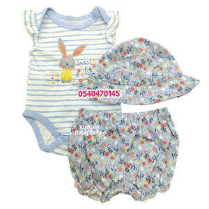 Baby Girl Bodysuit With Pant And Hat (Emporia Baby)