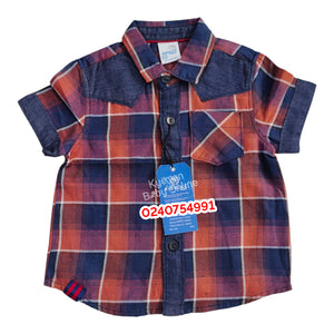 Baby Boy Short Sleeves Shirt (Multicolored Riddles)