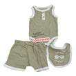 Load image into Gallery viewer, Baby Bodysuit With Short and Bib Unisex (Rachel Zoe) Green
