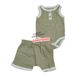 Load image into Gallery viewer, Baby Bodysuit With Short and Bib Unisex (Rachel Zoe) Green
