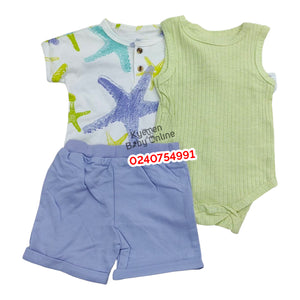 Baby Boy T-Shirt & Sleeveless Bodysuit With Shorts (Cute Koala) Multico