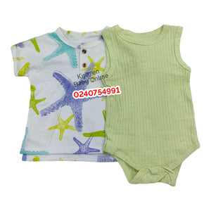 Baby Boy T-Shirt & Sleeveless Bodysuit With Shorts (Cute Koala) Multico