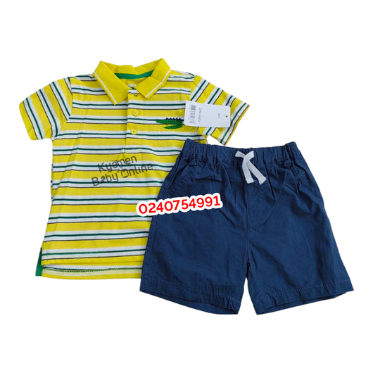 Baby Boy Lacoste With Shorts (Cute Koala) Green