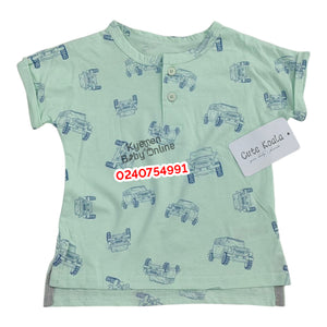 Baby Boy T-Shirt & Sleeveless Bodysuit With Shorts (Cute Koala) Green