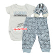 Load image into Gallery viewer, Baby Boy Bodysuit With Pants And Shoe (Eplay) Legend Born To Be King
