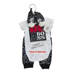 Baby Boy Bodysuit With Pants And Shoe (Eplay) Be A Boss