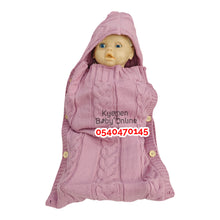 Load image into Gallery viewer, Baby Hooded Blanket (Weaved / Crocheted Hooded Blanket / Shawl) - Kyemen Baby Online
