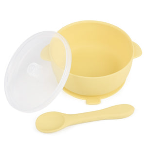 Baby Silicone Suction  Bowl With Spoon And Lid (Dr.Annie's)