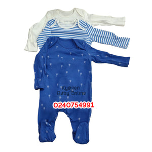 Baby Sleepsuit (Goerge Baby)0-3 Months (3 Pcs)