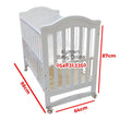 Load image into Gallery viewer, Baby Wooden Cot With Drawer / White Wooden Cot (611) Baby Bed / Baby Crib
