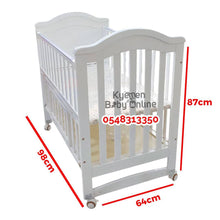 Load image into Gallery viewer, Baby Wooden Cot With Drawer / White Wooden Cot (611) Baby Bed / Baby Crib(Showroom Display) - Kyemen Baby Online
